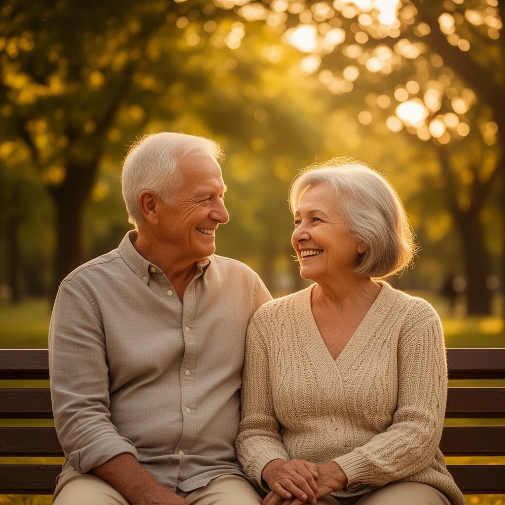 Happy senior couple enjoying time together